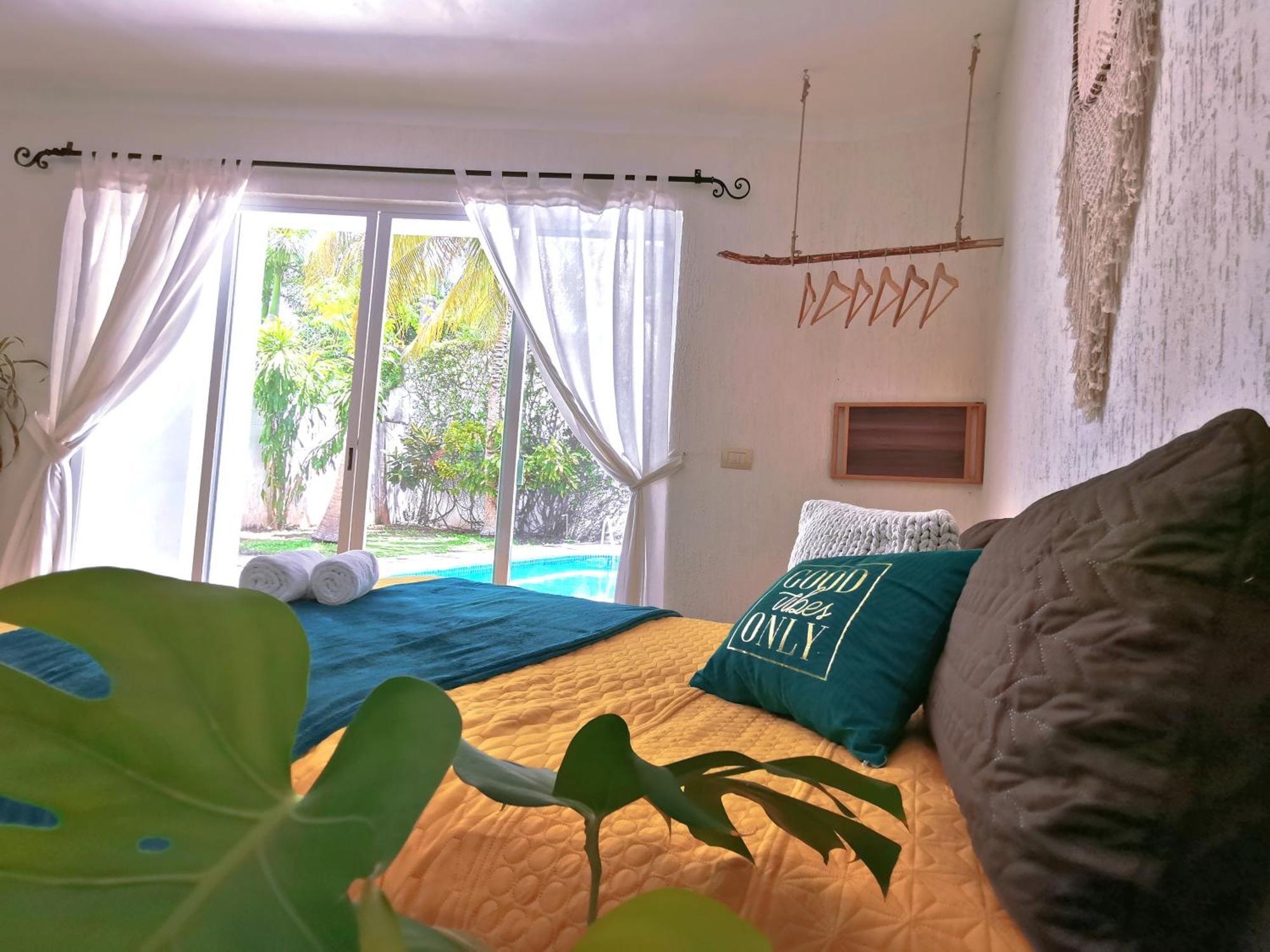 Beautiful & Cozy Near Beach Apartment Pool & Kingsize Bed كانكون الغرفة الصورة